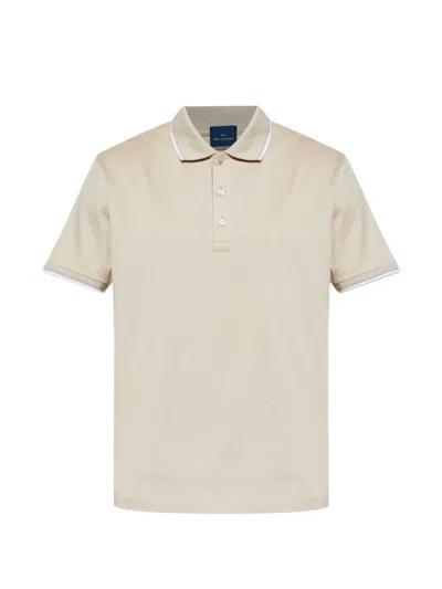 Paul & Shark Button-collared Polo Shirt In Neutral
