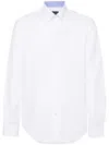 Paul & Shark Button-down Slub-texture Shirt In White