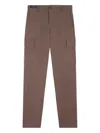 Paul & Shark Button-fastening Cargo Trousers In Brown