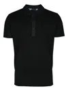 Paul & Shark Black Short Sleeve Solid Polo In Black