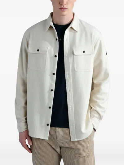 Paul & Shark Buttoned Cotton Shirt In Neutral