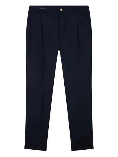 Paul & Shark Buttoned-pocket Chinos In Blue