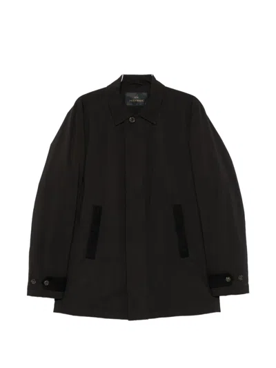 Paul & Shark Button-up Collared Jacket In Black