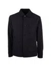 Paul & Shark Collared Coat Featuring Practical Front Pockets In Black
