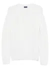 Paul & Shark Cable Knit Crewneck Wool Sweater Clothing In White