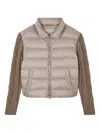 Paul & Shark Cable-knit Padded Jacket In Neutral