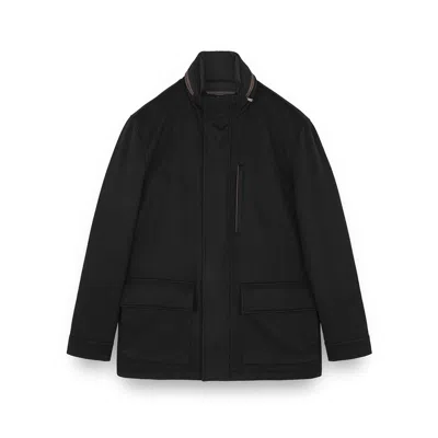 Paul & Shark Carcoat In Cashmere In Black