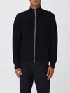Paul & Shark Blue Full-zip Cardigan In Black