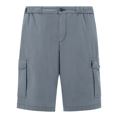 Paul & Shark Cargo Bermuda In Ultralight Poplin Cotton In Blue
