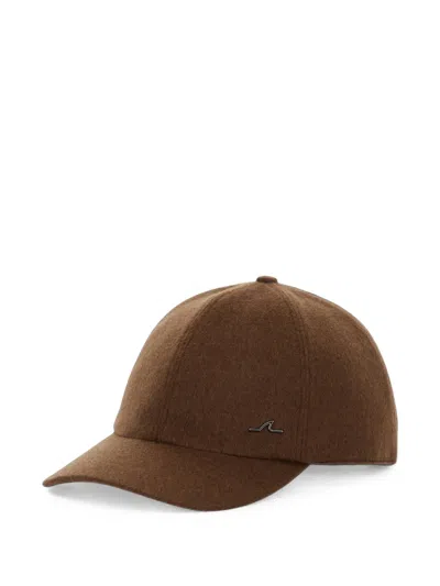 Paul & Shark Cashmere Baseball Cap In Brown