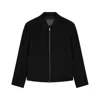 Paul & Shark Stylish Short Jacket Point Collar Side Pockets In Black