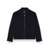Paul & Shark Blouson In Cashmere Con Rifiniture In Pelle In Blue