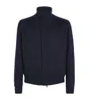 Paul & Shark Cashmere Felt Bomber Jacket In Blue