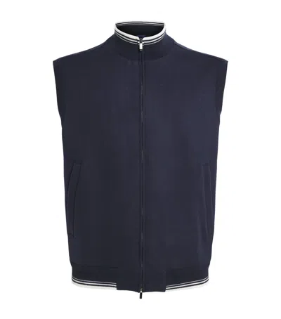 Paul & Shark Cashmere Gilet In Blue