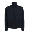 Paul & Shark Wool And Cashmere Hybrid Blouson In Blue