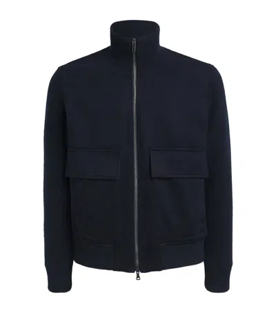 Paul & Shark Cashmere Hybrid Jacket In Blue