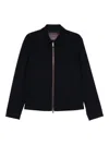 Paul & Shark Stylish Short Jacket Point Collar Side Pockets In Black