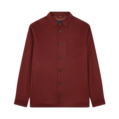 Paul & Shark Cashmere Overshirt In Burgundy