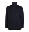 Paul & Shark Cashmere Padded Hybrid Coat In Blue