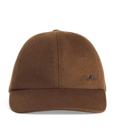 Paul & Shark Cashmere Shark Fin Cap In Brown