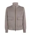Paul & Shark Cashmere-wool Zipped Sweatshirt In Gray