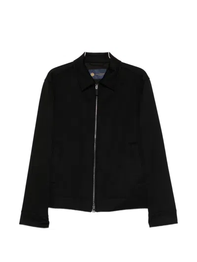 Paul & Shark Cashmere Zip-up Jacket In Black