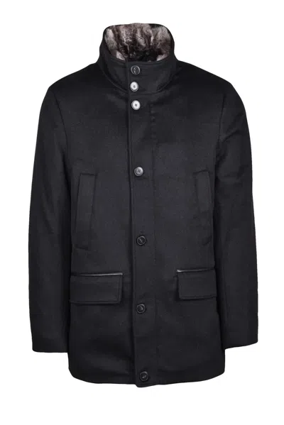 Paul & Shark Cashmere/hair Coat - Black