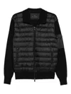 Paul & Shark Quilted Wool-panel Jacket In Black