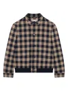 Paul & Shark Check-pattern Blouson In Brown