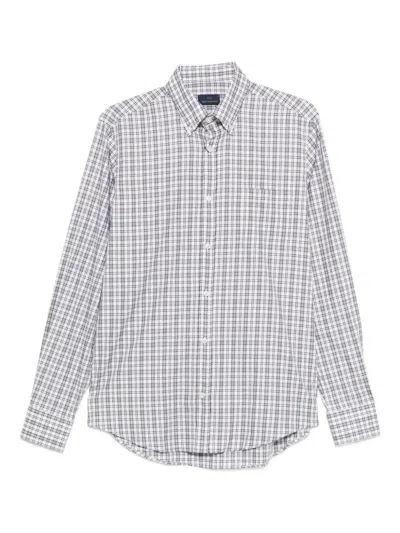 Paul & Shark Checked Button-down Shirt In Blue