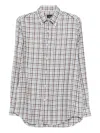 Paul & Shark Checked Cotton Shirt In Gray