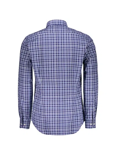 Paul & Shark Checked Long-sleeve Shirt In Blue