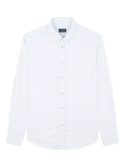Paul & Shark Checked Twill Shirt In White