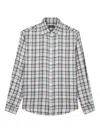 Paul & Shark X-soft Shirt With Checkered Pattern In Blue