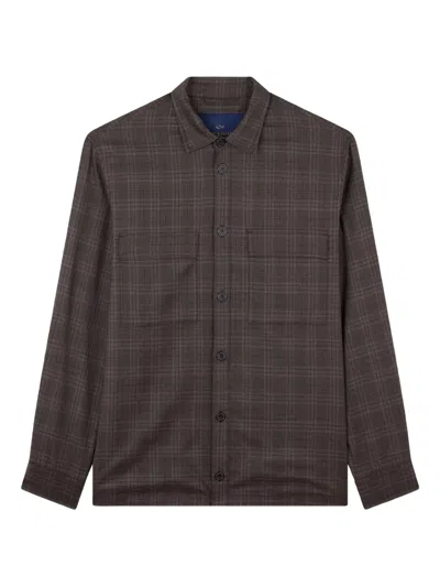 PAUL & SHARK CHECKERED WOOL SHIRT