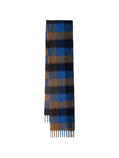 Paul & Shark Check-pattern Fringed Scarf In Multi