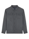 Paul & Shark Wool Blend Overshirt In Gray