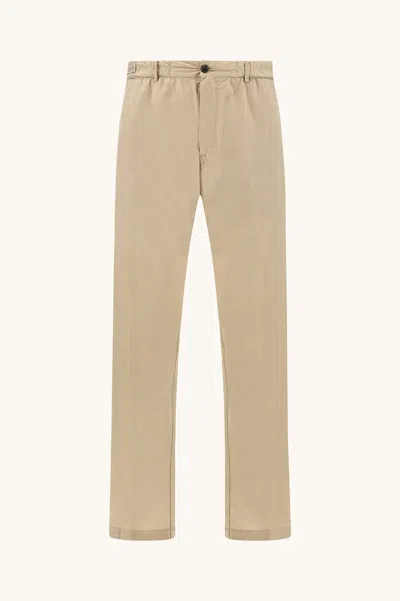 Paul & Shark Chino Pants In Ultralight Poplin Cotton In Nude