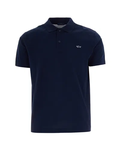 Paul & Shark Short Sleeve Polo Featuring Side Slits In Yellow