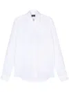 Paul & Shark Classic White Long Sleeve Linen Shirt In White