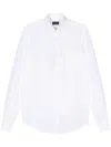 Paul & Shark Classic White Long Sleeve Linen Shirt In White