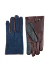 Paul & Shark Leather And Suede Gloves In Multi