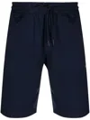 Paul & Shark Comfort-fit Blue Bermuda Shorts With Elastic Waistband In Blue