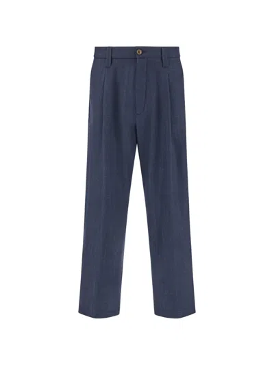 Paul & Shark Como Straight-leg Trousers In Blue