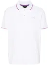 Paul & Shark Ribbed Edges Polo Shirt With Short Sleeves In White
