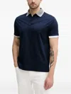 Paul & Shark Contrast-collar Polo Shirt In Blue