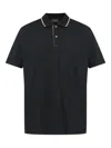Paul & Shark Contrasting-trim Polo Shirt In Black