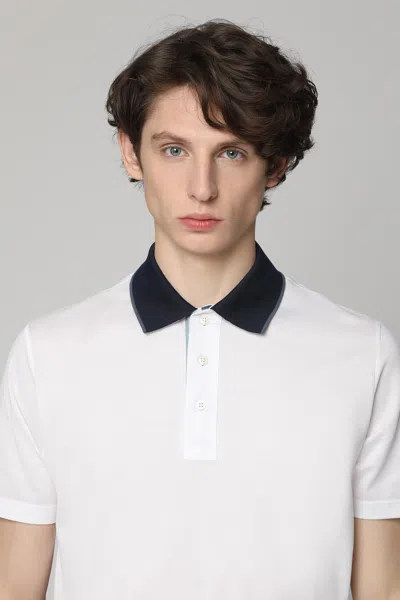 Paul & Shark Contrasting-collar Cotton Polo Shirt In Animal Print