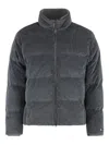 Paul & Shark Ultralight Down Jacket In Cashmere And Cotton In Gray