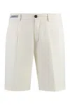 Paul & Shark Cotton And Linen Bermuda-shorts In White